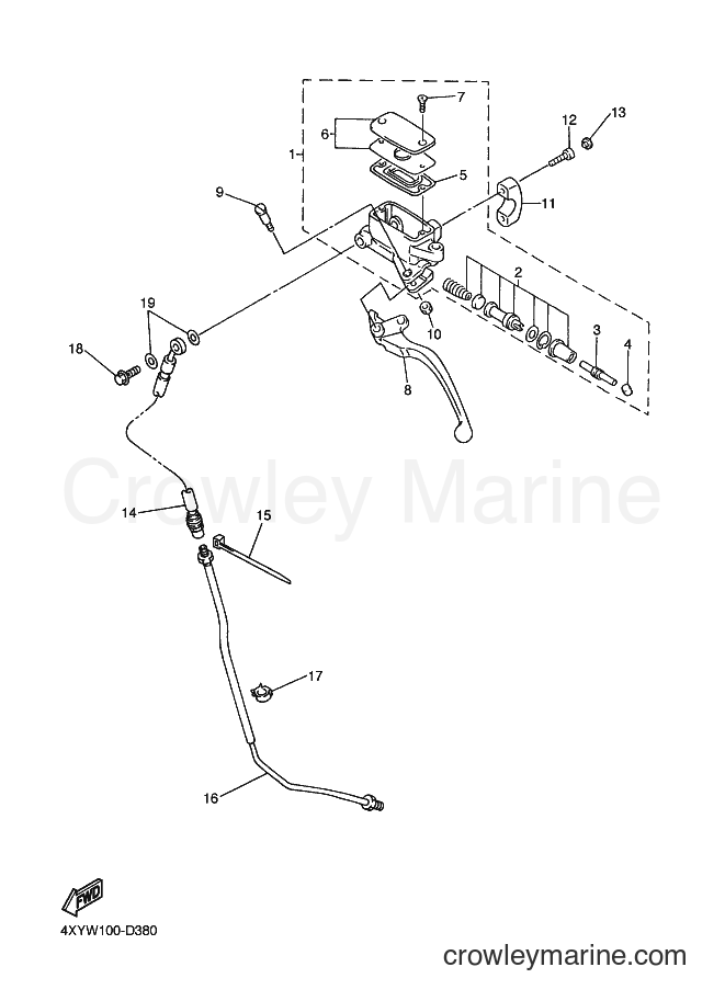 2013 Cruiser XVZ13TFS - XVZ13TFS (1BMC) [010] - FRONT MASTER CYLINDER 2
