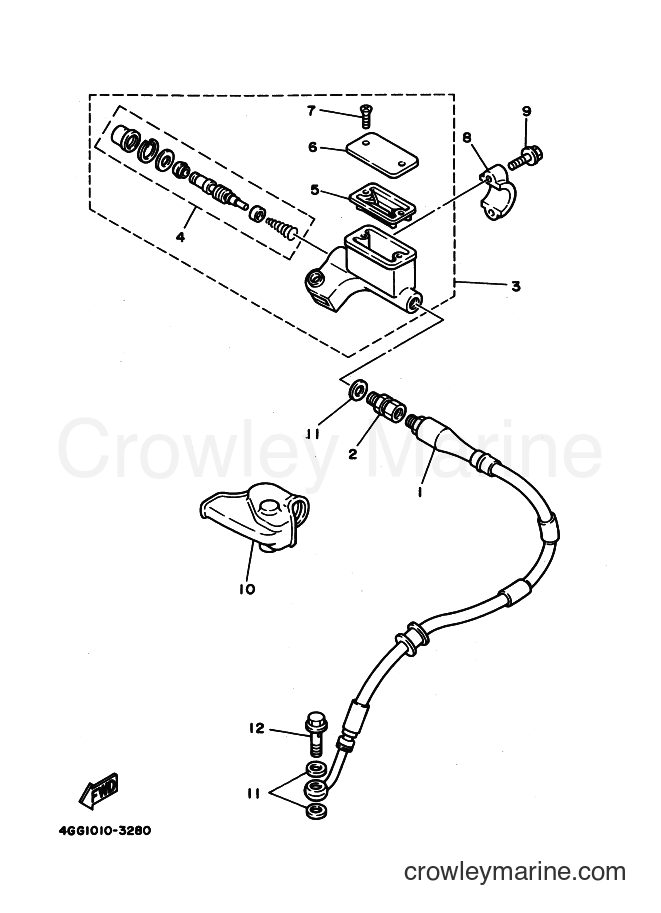 1996 Dirt Bike TY250Z - TY250Z (4GG8) [070] - FRONT MASTER CYLINDER