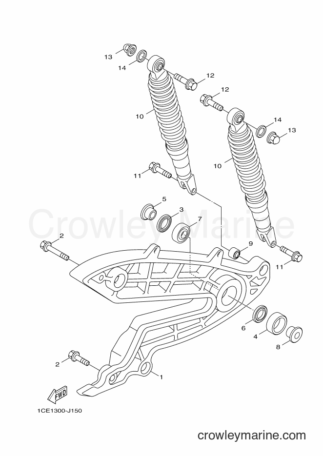 2010 Scooter YW125 - YW125 (1CE1) [010] - REAR ARM & SUSPENSION