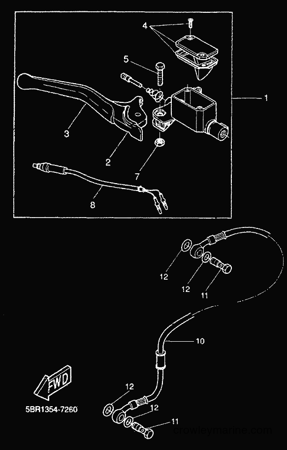 2000 Scooter YQ50 - YQ50 (5HEK) [010] - FRONT MASTER CYLINDER