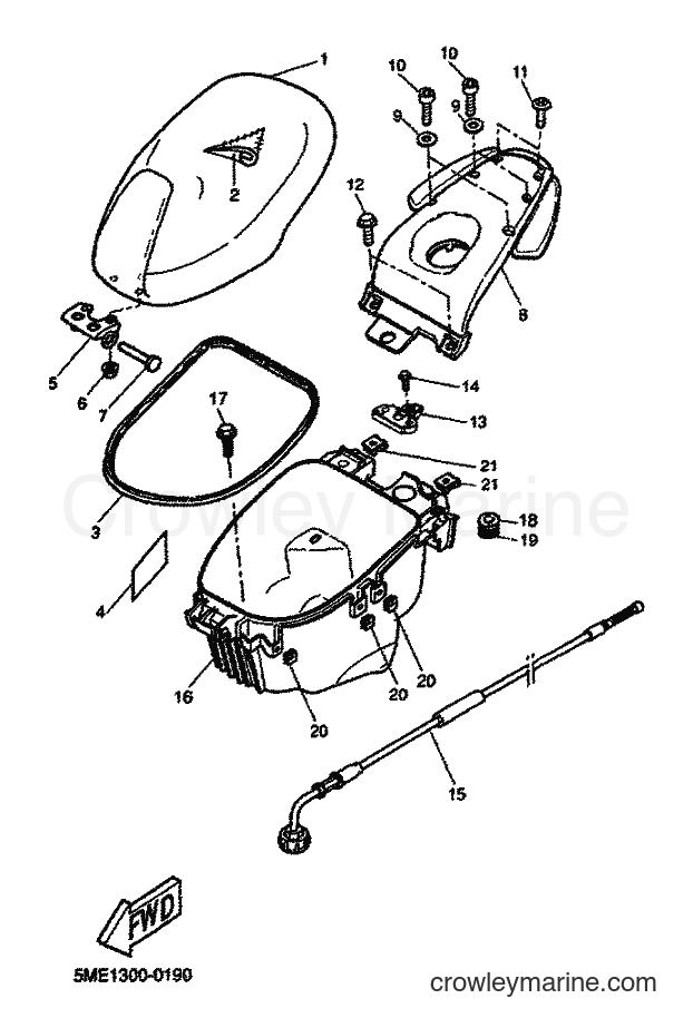2001 Scooter YQ100 - YQ100 (5ME4) [030] - SEAT & CARRIER