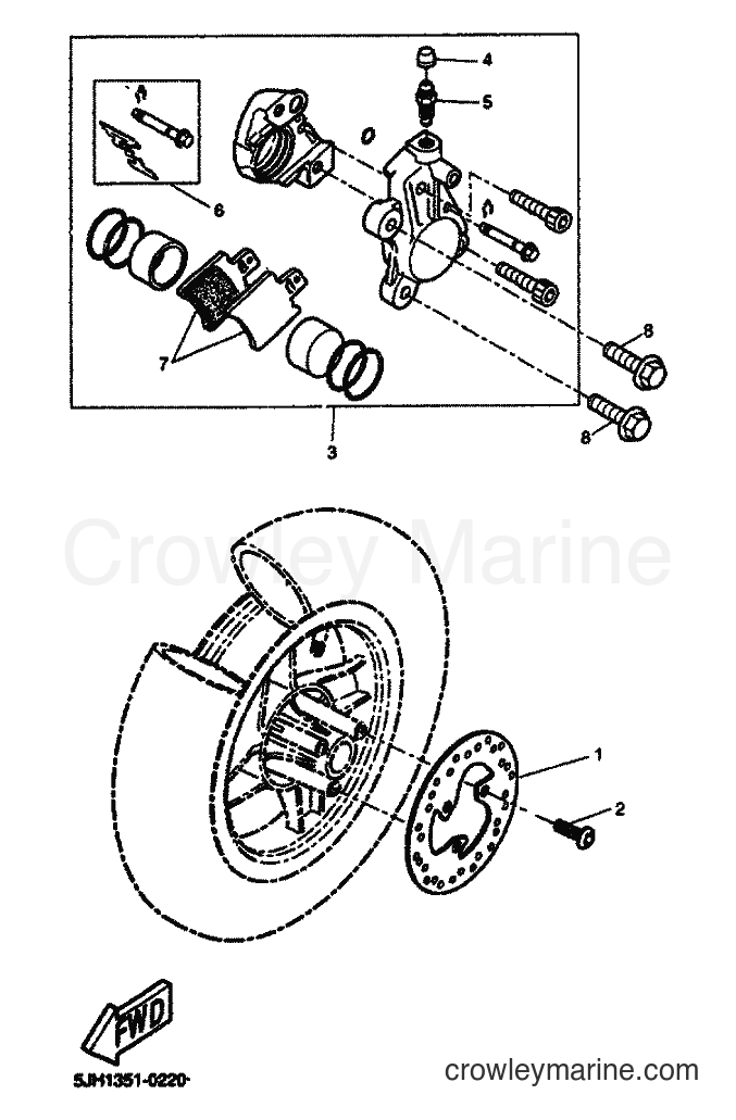 2000 Scooter EW50 - EW50 (5LH1) [020] - FRONT BRAKE CALIPER