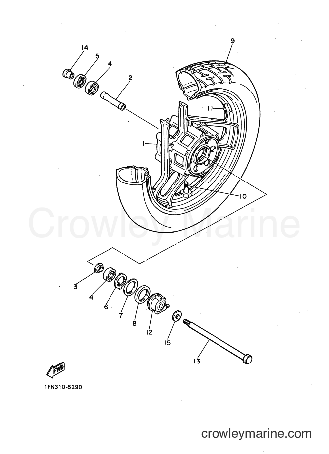 1987 Sport Bike FZ750 - FZ750 (2MH) [999] - FRONT WHEEL