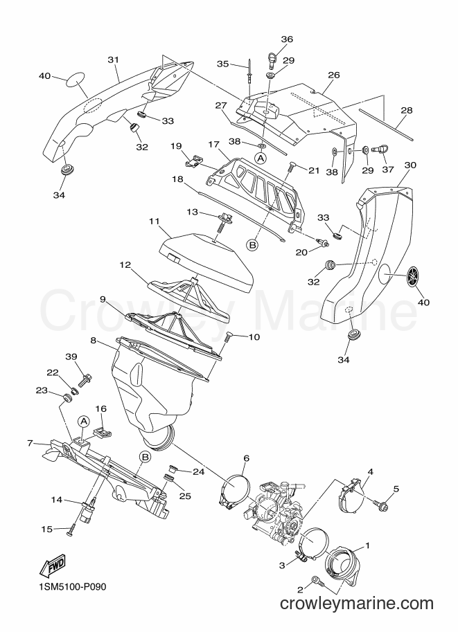 2015 Dirt Bike YZ250F - YZ250F (1SM5) [020] - INTAKE