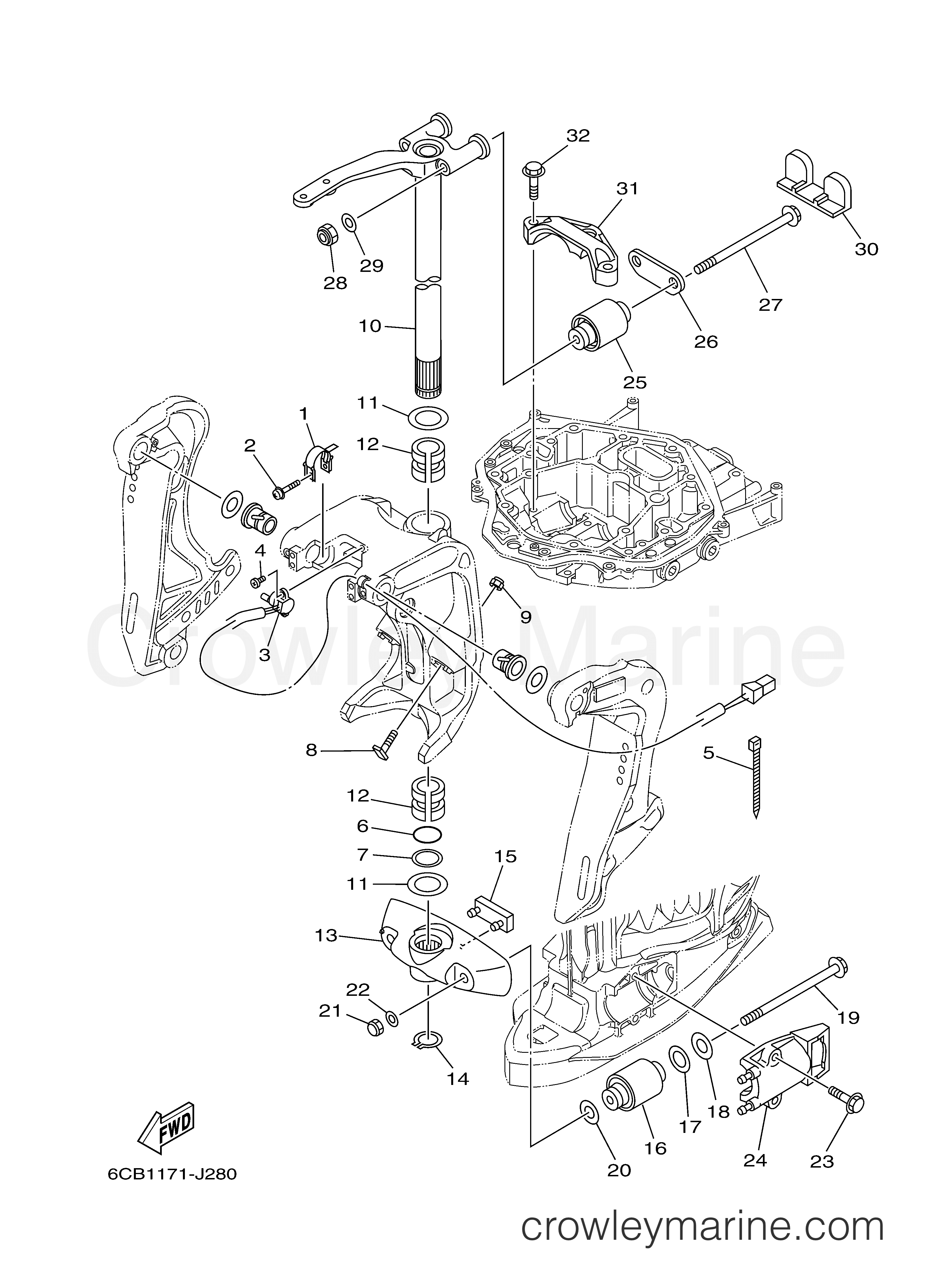 Yamaha Motors VF225LA - BRACKET 2