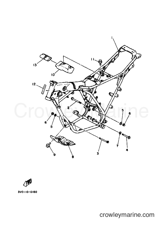 1998 Dirt Bike RT180 - RT180 (4BN7) [010] - FRAME