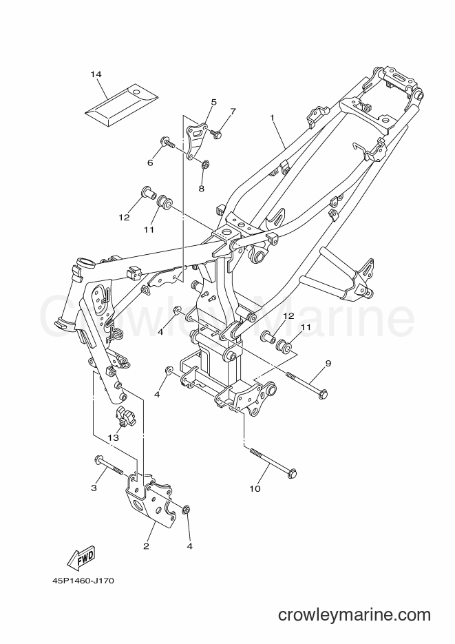 2013 Street Bike AC150B - AC150B (45P3) [010] - FRAME