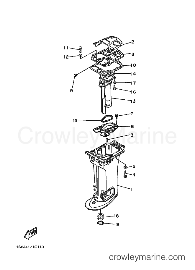 Yamaha Motors E40J (6J4) [010] - UPPER CASING