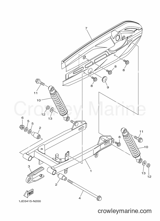 2016 Scooter T115C-5 - T115C-5 (BP41) [010] - REAR ARM & SUSPENSION