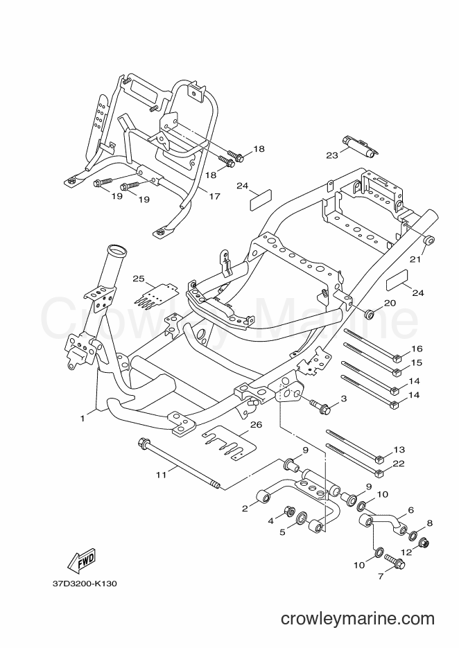 Yamaha Motors YW125 (37D3) [010] - FRAME