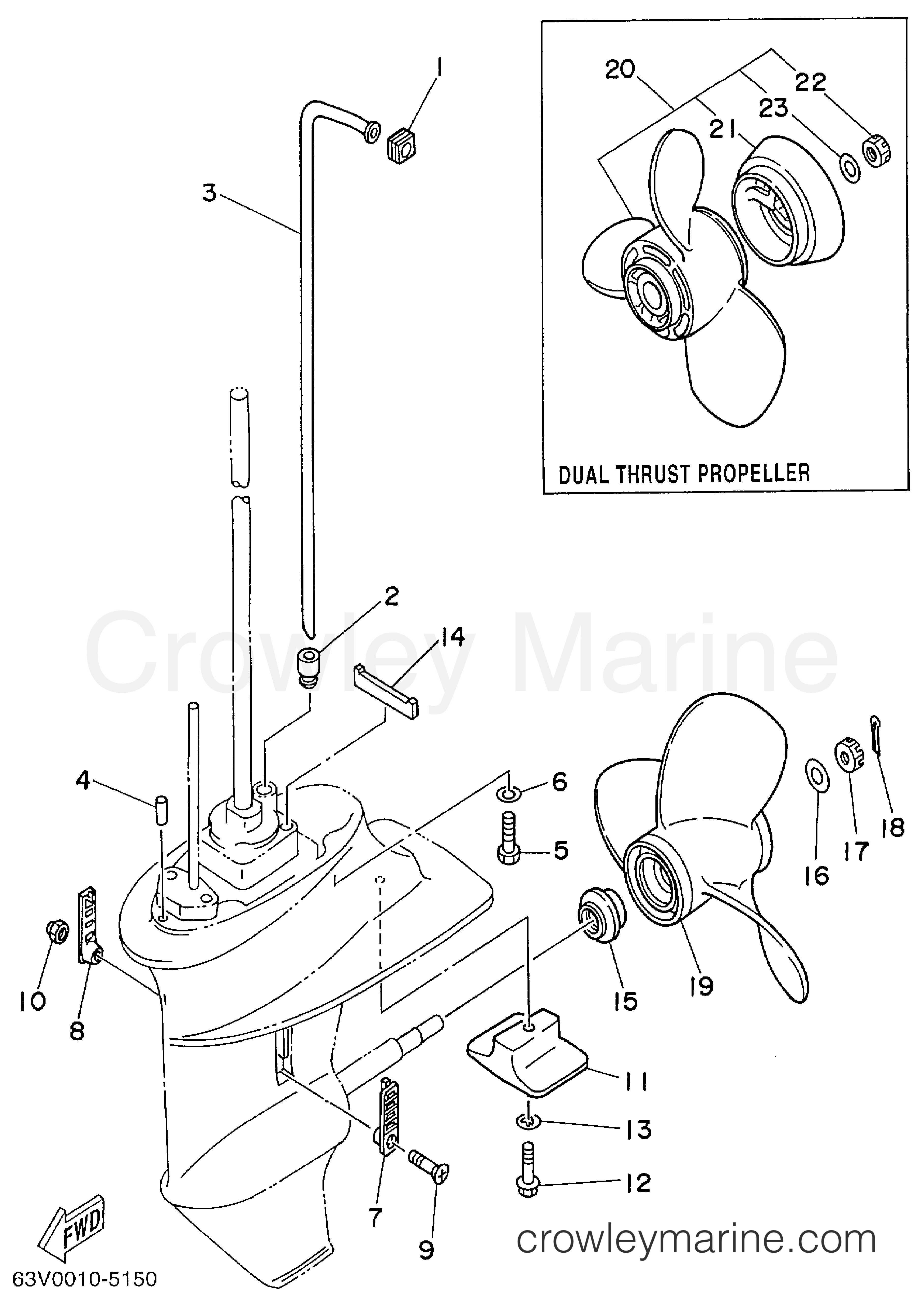 Yamaha Motors 15MLHX - LOWER CASING DRIVE 2