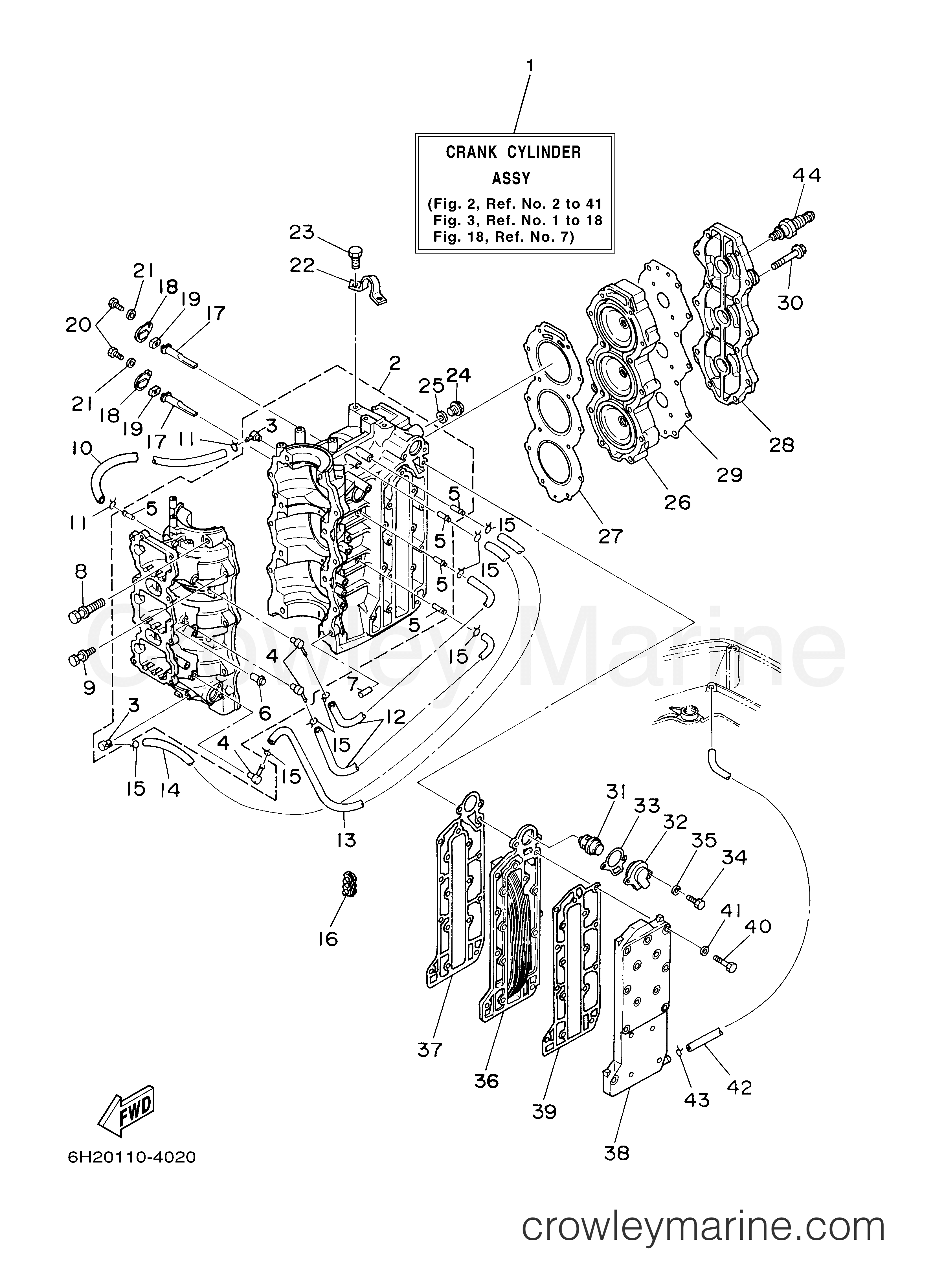 Yamaha Motors C60TLRY - CYLINDER CRANKCASE