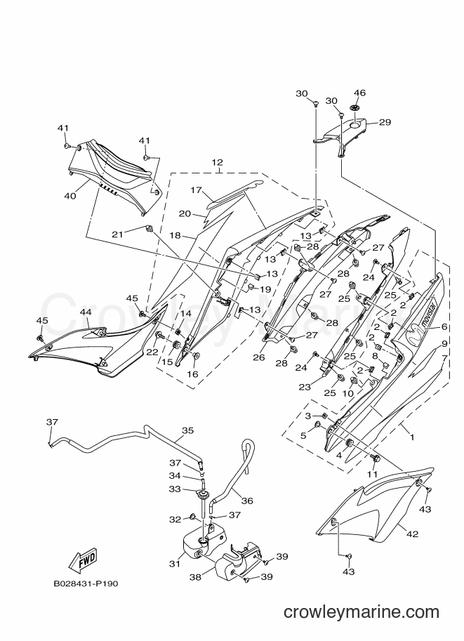 2015 Sport Bike YZF-R3A - YZF-R3A (B028) [010] - SIDE COVER