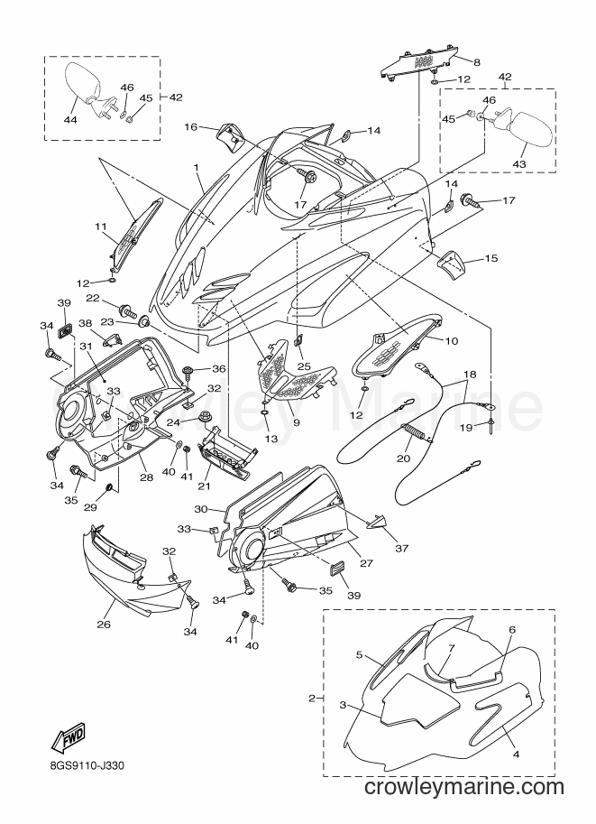 2013 Snowmobile VK10D - VK10D (8JE2) [020] - SHROUD