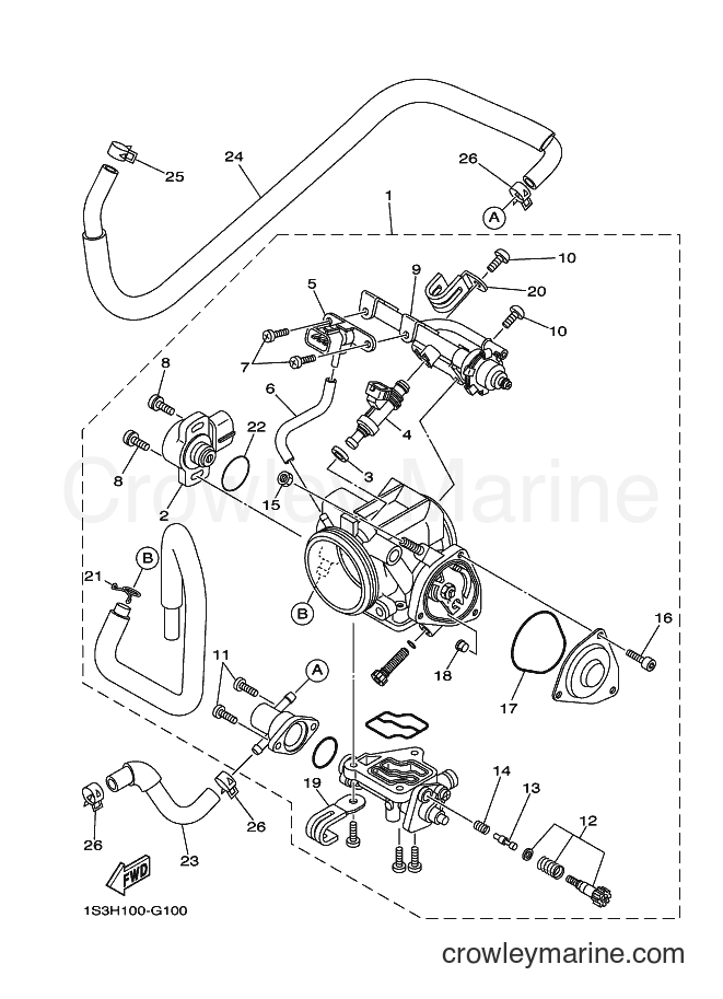 2008 ATV YFM700R - YFM700R (1S3J) [010] - THROTTLE BODY ASSY 1