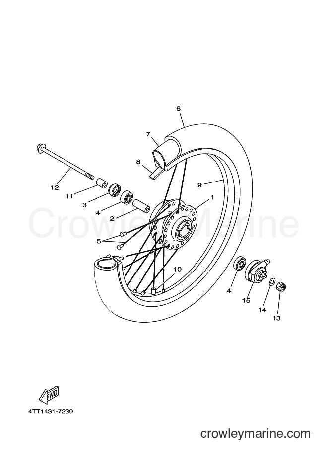2001 Scooter JZ120F - JZ120F (5NM1) [010] - FRONT WHEEL 2