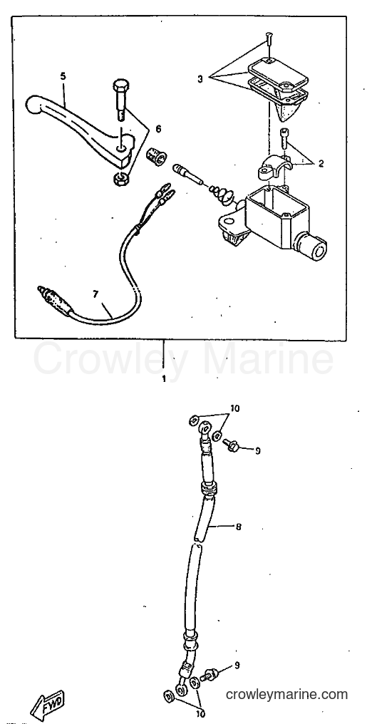 1998 Scooter CW50RS - CW50RS (4TDJ) [999] - FRONT MASTER CYLINDER