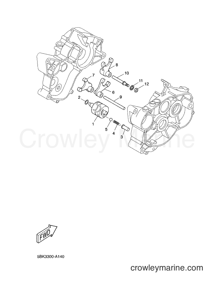 2002 Scooter DT50R - DT50R (5BK3) [020] - SHIFT CAM & FORK