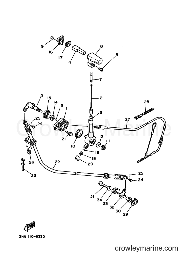 1990 ATV YFM350FW - YFM350FW (3HN3) [010] - REVERSE LEVER