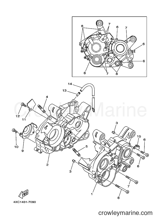 Yamaha Motors STR126A (5BD1) [010] - CRANKCASE
