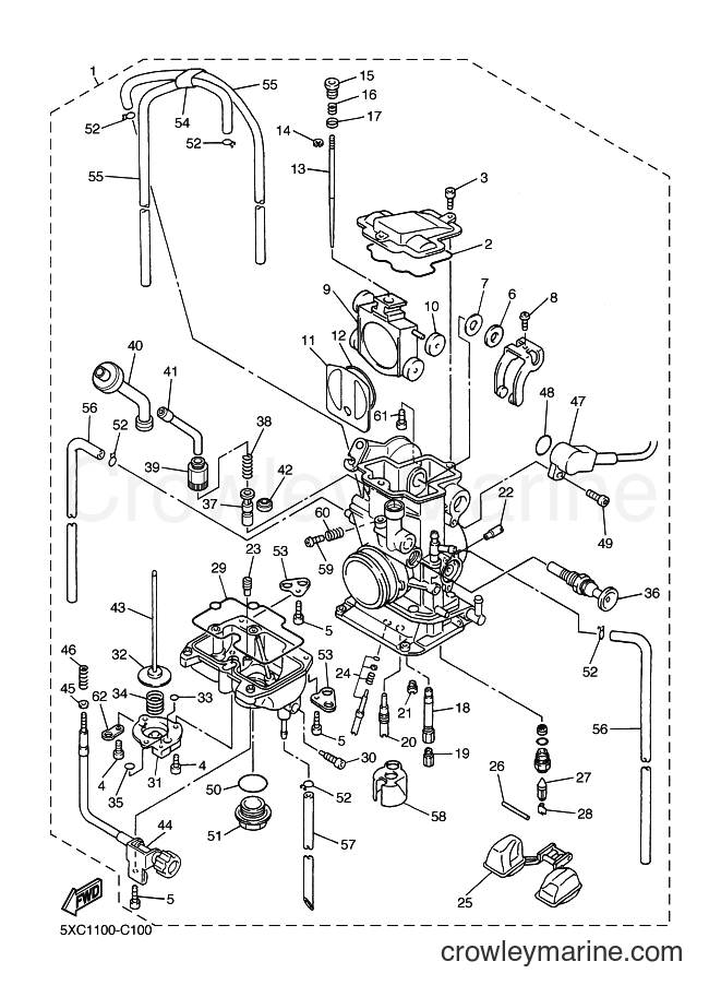 2004 Dirt Bike YZ250F - YZ250F (5XC3) [010] - CARBURETOR