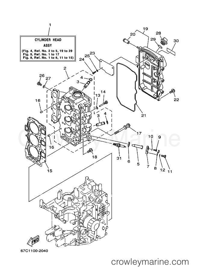 Yamaha Motors F30A (69H2) [140] - CYLINDER & CRANKCASE 2