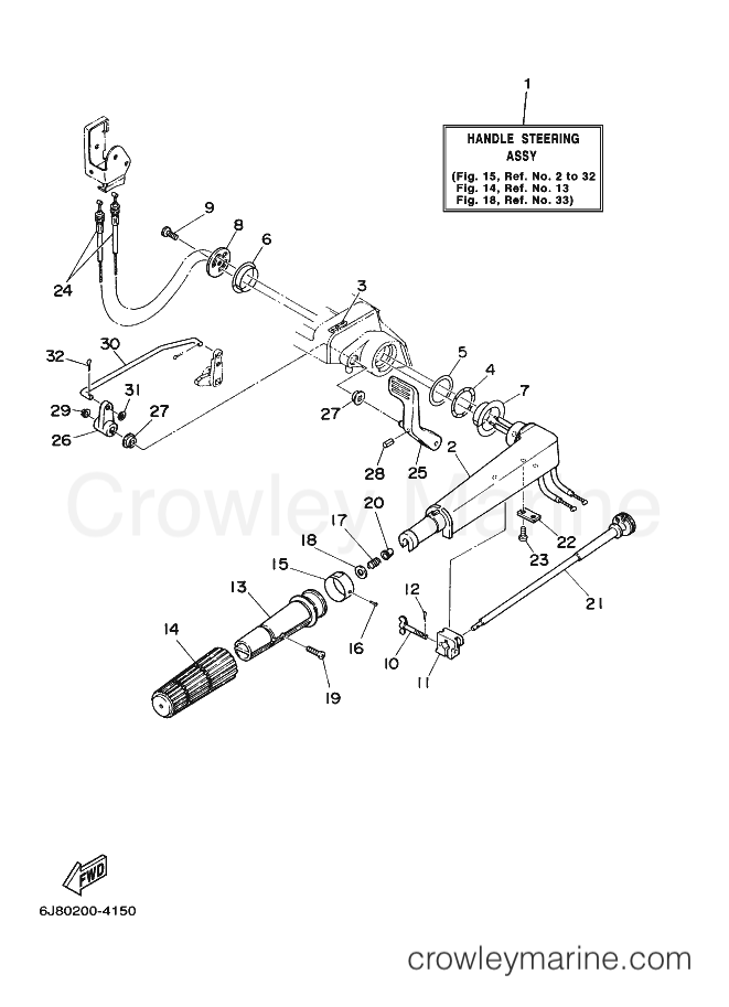 Yamaha Motors 30D (6J82) [030] - STEERING
