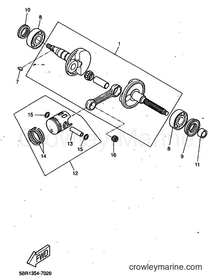 1998 Scooter YQ50L - YQ50L (5CL3) [010] - CRANKSHAFT & PISTON