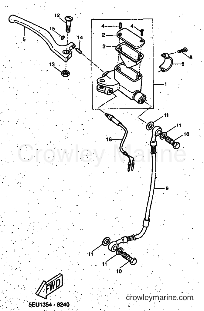 1999 Scooter YH50 - YH50 (5FV1) [010] - M. CYLINDER FOR DISK BRAKE