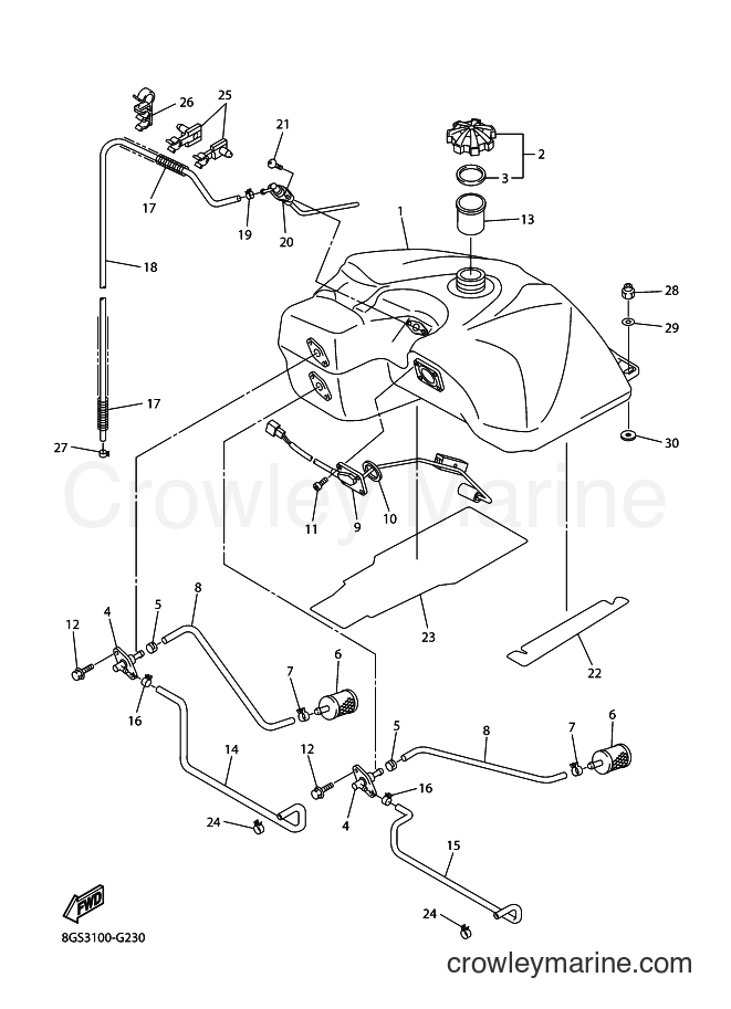 2012 Snowmobile VK10D - VK10D (8GSD) [010] - FUEL TANK