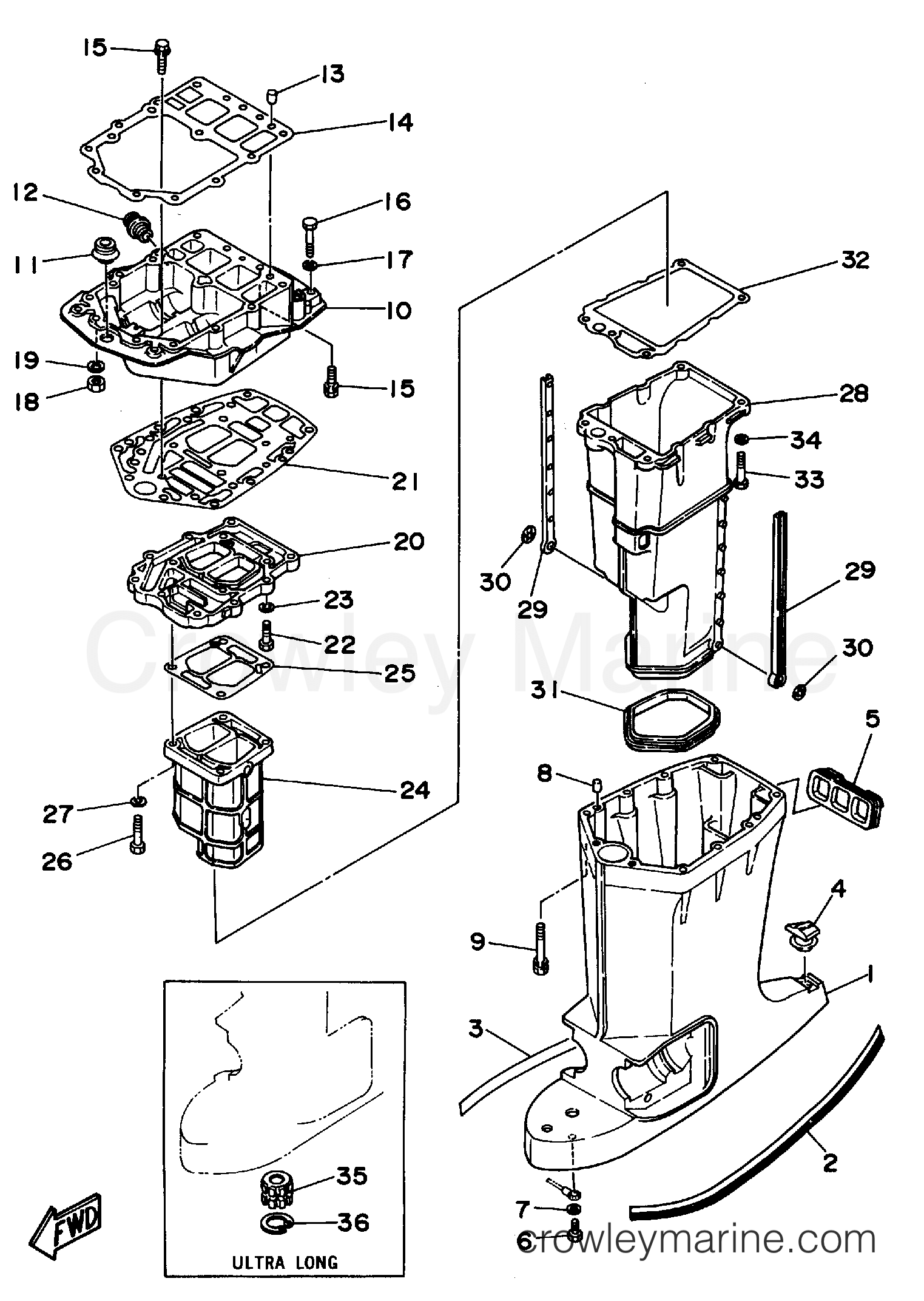 Yamaha Motors L150TXRS - UPPER CASING