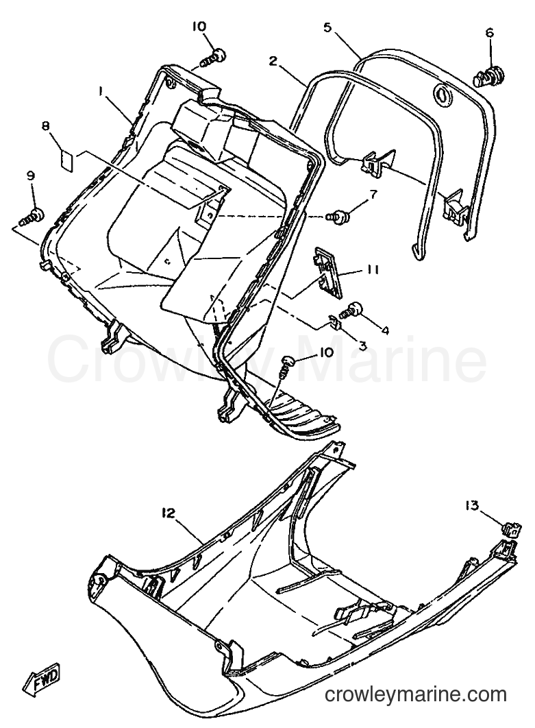 Yamaha Motors YA50S (4MJ2) [999] - CARROCERIA DELANTERA POSTERIOR