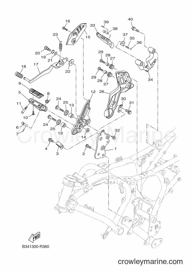 2016 Sport Bike XSR700 - XSR700 (B341) [070] - STAND & FOOTREST 2