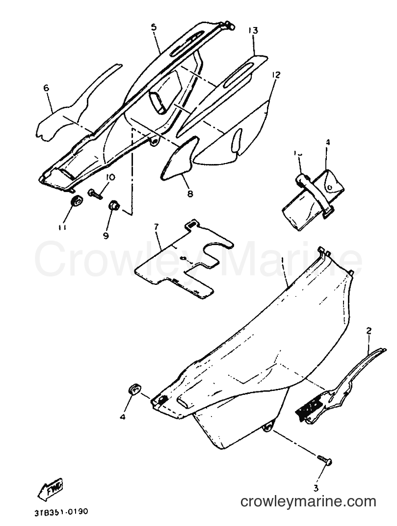 1991 Dirt Bike XT500E - XT500E (3WS2) [999] - SIDE COVER
