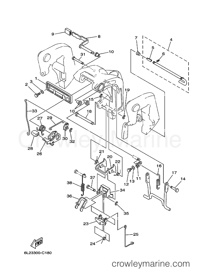 Yamaha Motors 20D '07 (6L36) [110] - BRACKET 2