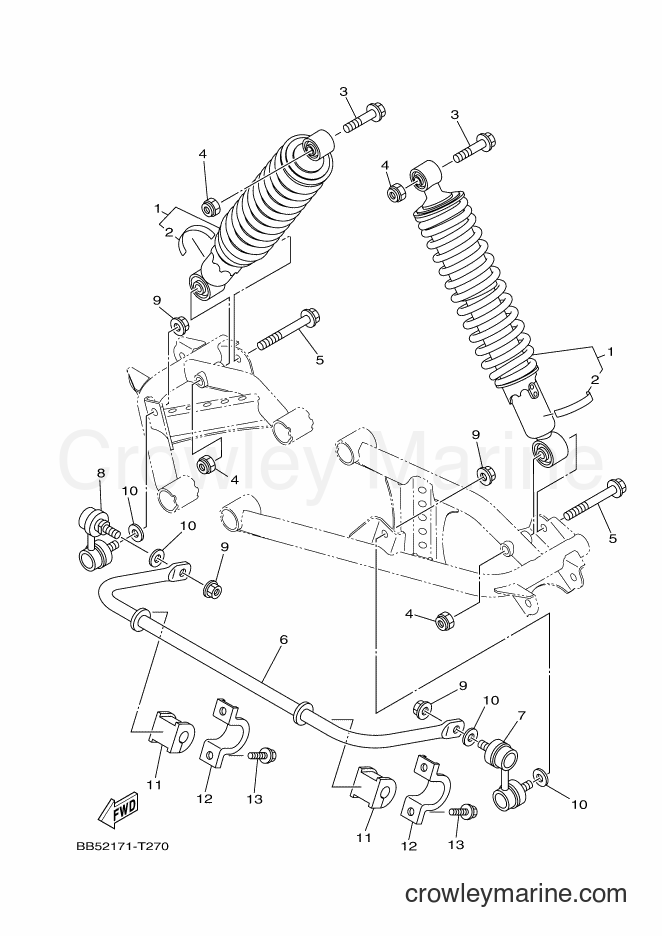 2019 ATV YFM450FWB - YFM450FWB (BJ58) [010] - REAR SUSPENSION