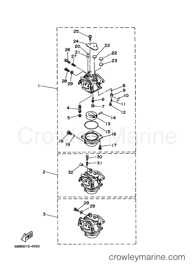 Yamaha Motors 85AETL (688E) [190] - CARBURETOR