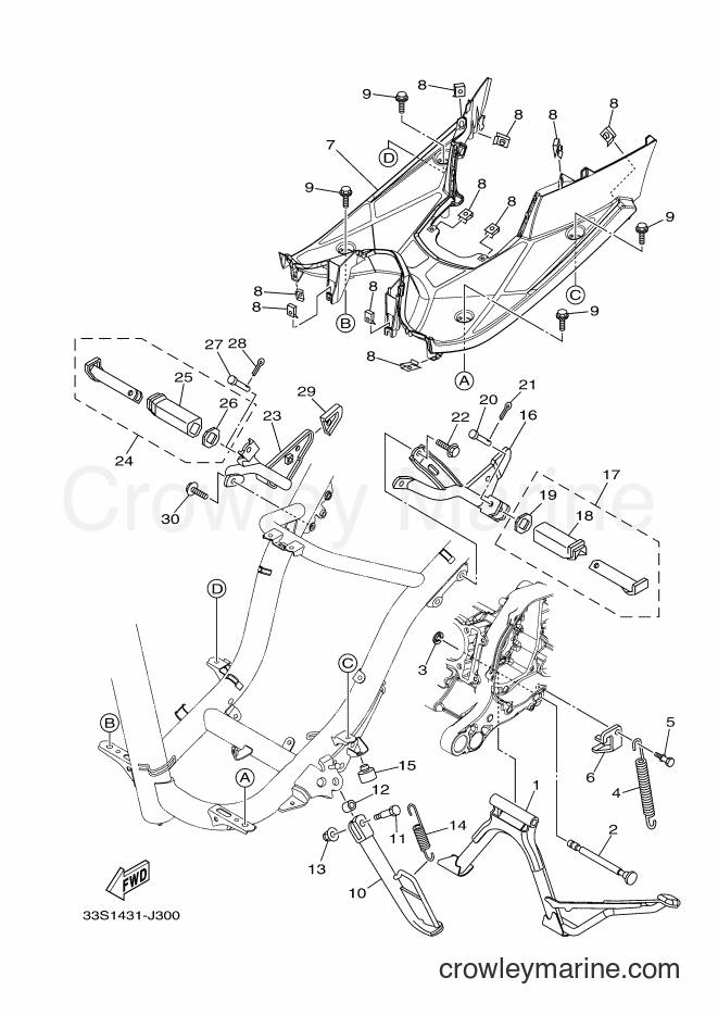 2012 Scooter AL125 - AL125 (33S9) [010] - STAND & FOOTREST