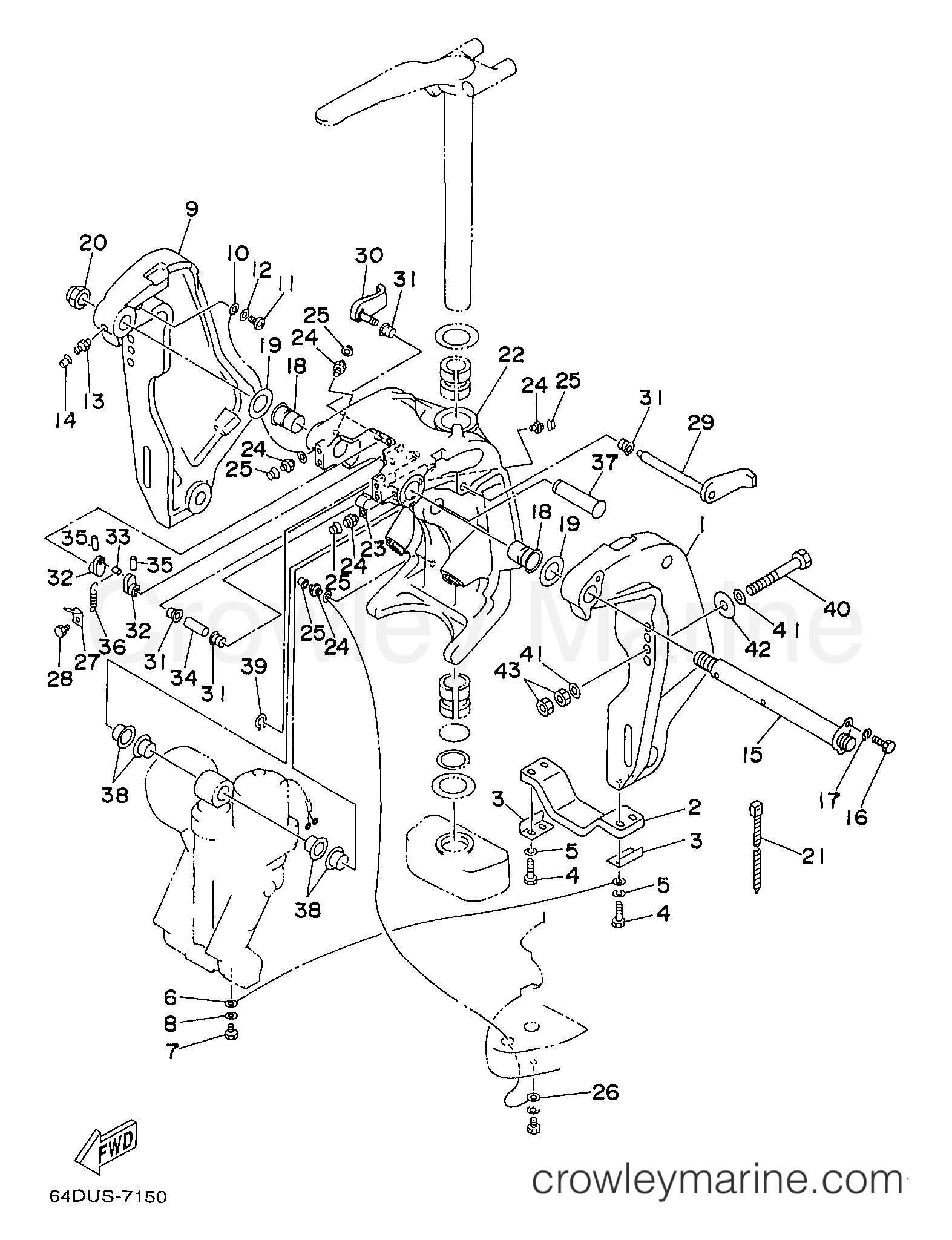 Yamaha Motors P200TLRV - BRACKET 1