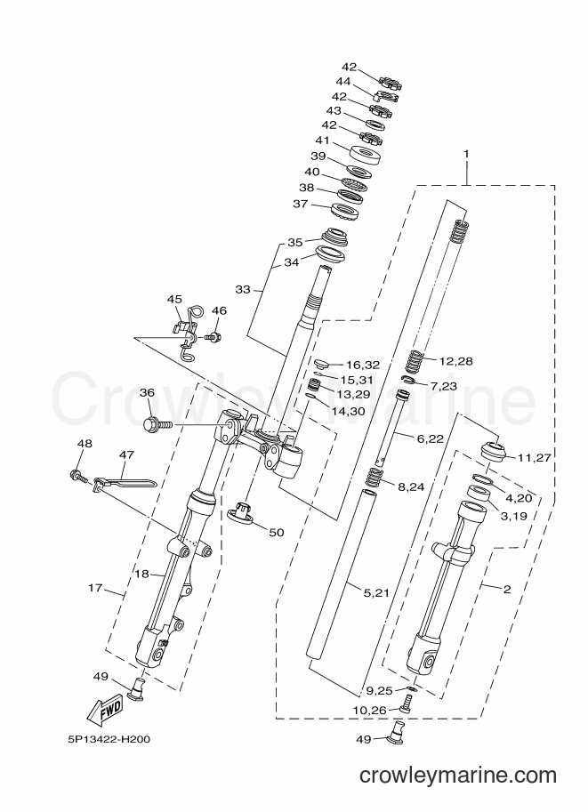 Yamaha Motors AT135C (5P17) [010] - STEERING
