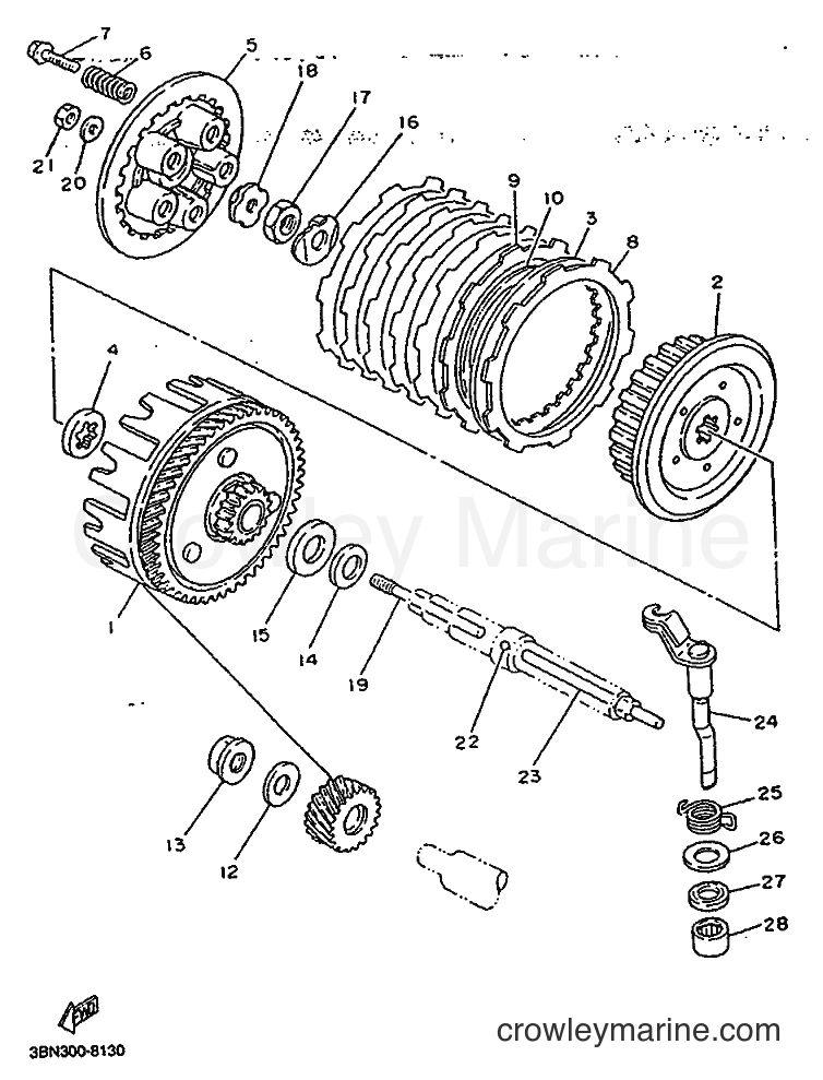 Yamaha Motors TDR125 (3XE2) [999] - CLUTCH