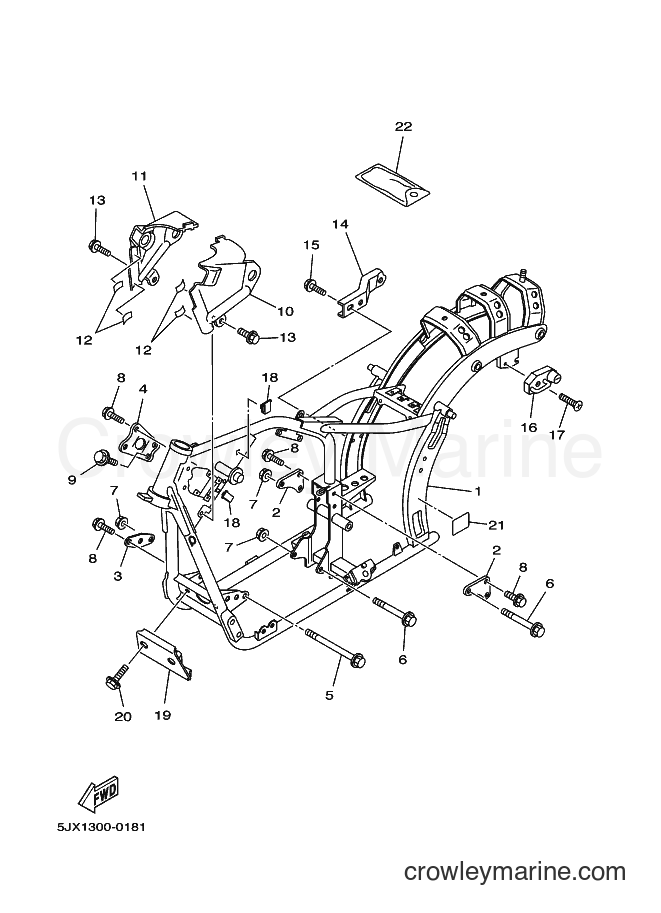 Yamaha Motors XVS125 (5JX1) [080] - FRAME