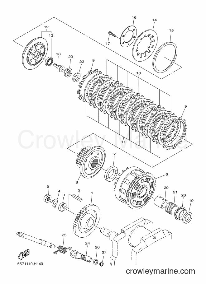 Yamaha Motors XVS900A (49B3) [010] - CLUTCH