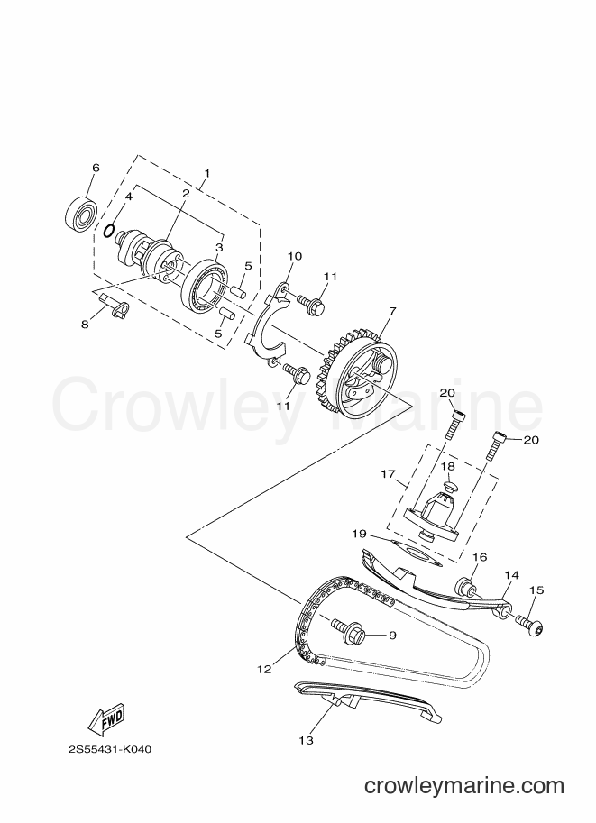 2013 Scooter T135F - T135F (2S5A) [010] - CAMSHAFT & CHAIN