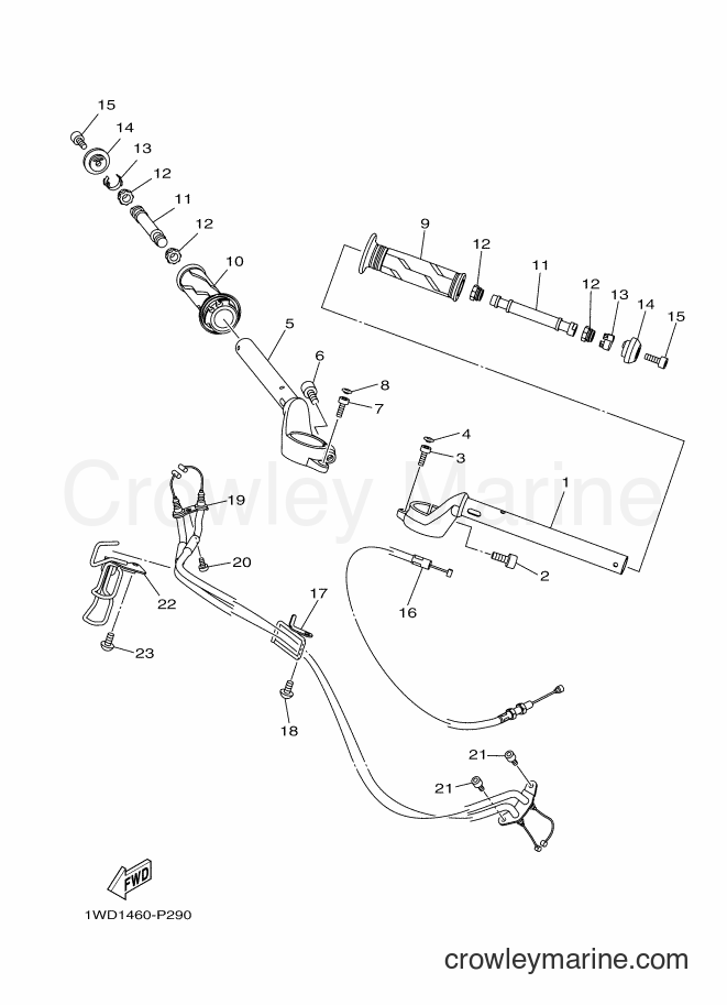 2017 Sport Bike YZF-R3 - YZF-R3 (2MS6) [010] - STEERING HANDLE & CABLE
