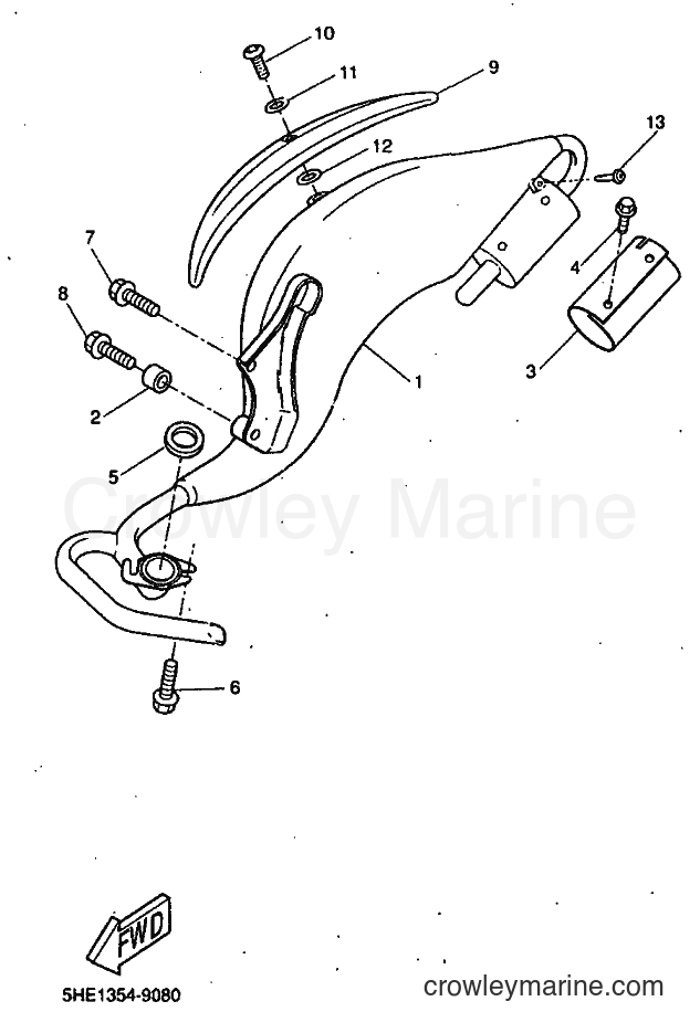 1999 Scooter YQ50 - YQ50 (5HE8) [010] - EXHAUST