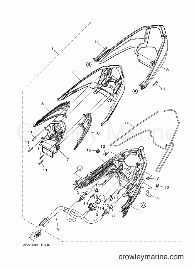 2015 Scooter AL125FX - AL125FX (2SVB) [010] - TAILLIGHT