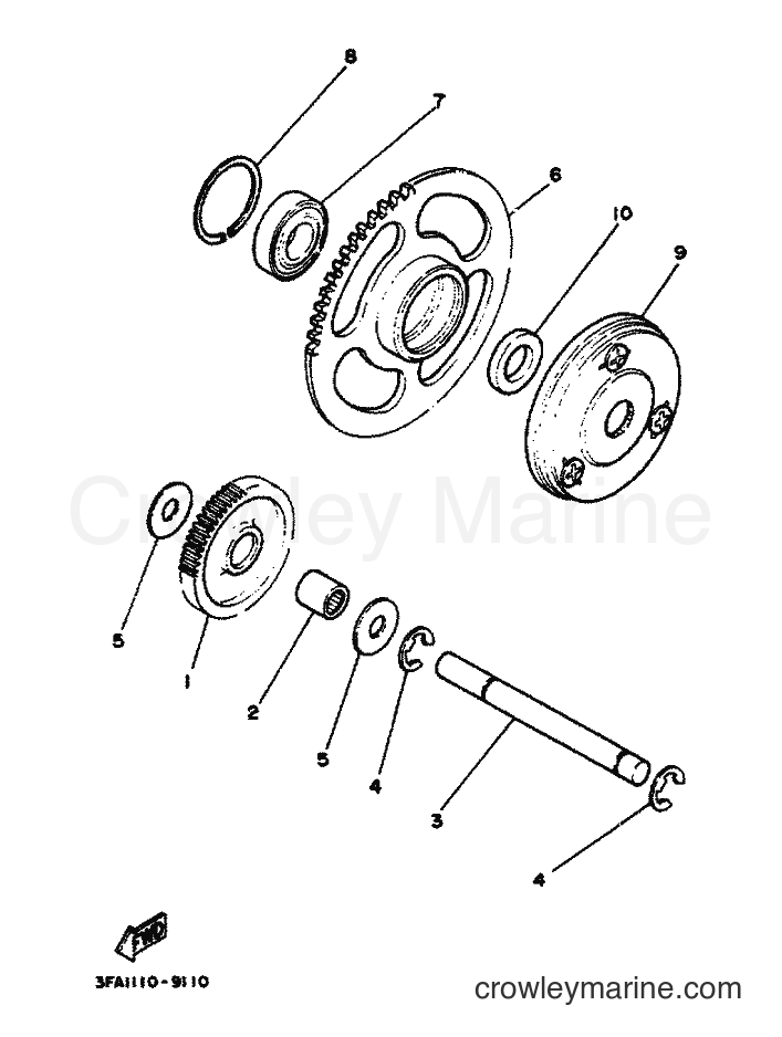 Yamaha Motors YFA1 (3FA4) [010] - STARTER CLUTCH