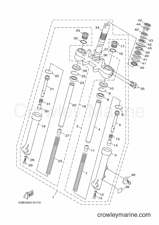 Yamaha Motors HW125 (53B5) [050] - FRONT FORK