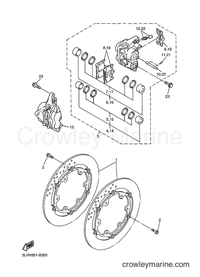 2003 Street Bike FZS1000S - FZS1000S (5LVN) [040] - FRONT BRAKE CALIPER